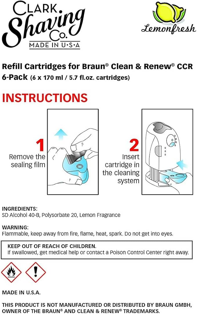 Clark Shaving Co. Refill Cartridges for Braun Clean & Renew CCR (10-Pack)