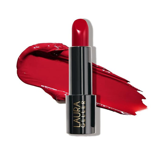 LAURA GELLER NEW YORK Modern Classic Lipstick - Red Radiance - Ultra-Rich Color - Luxurious and Lightweight - Cream Finish