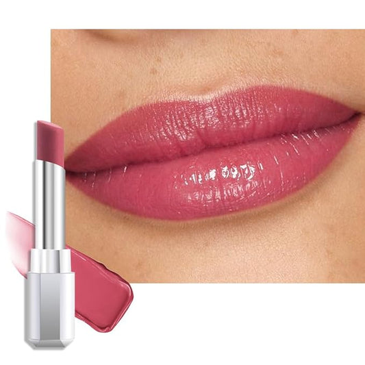 evpct Rose Honey Lipstick Tinted Lip Balm, Sheer Hydrating Shine Tinted Lipstick for Women, Moisturizing Lip Color, Nourishing Tinted Lip Balm Plumper Gloss Stain, Glossy Shiny Finish, 05 Rose
