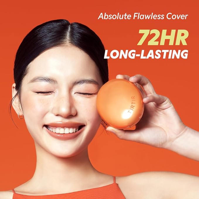 TIRTIR Mask Fit Ai Filter Cushion Foundation | AI-Like Semi-Matte Finish - Up to 72-Hour Medium to Full Coverage Korean BB Cushion Make up Beauty, #25C Cool Taupe, 0.63 Fl Oz