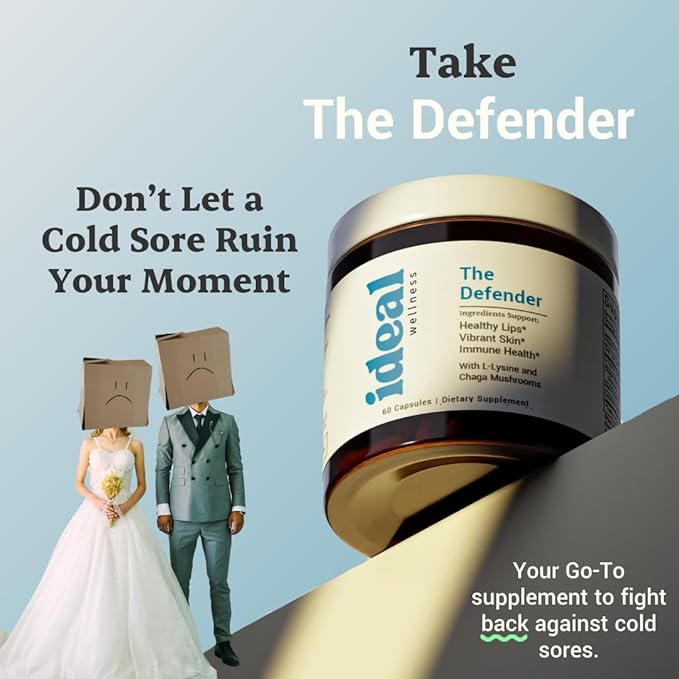 L-Lysine Cold Sore Treatment For Lips With Immune Support - L Lysine 1000mg Capsules, Chaga, Bee Propolis, Vitamin C, Zinc & Licorice Root Extract - Non-GMO, Vegetarian, 60 Capsules for Men and Women