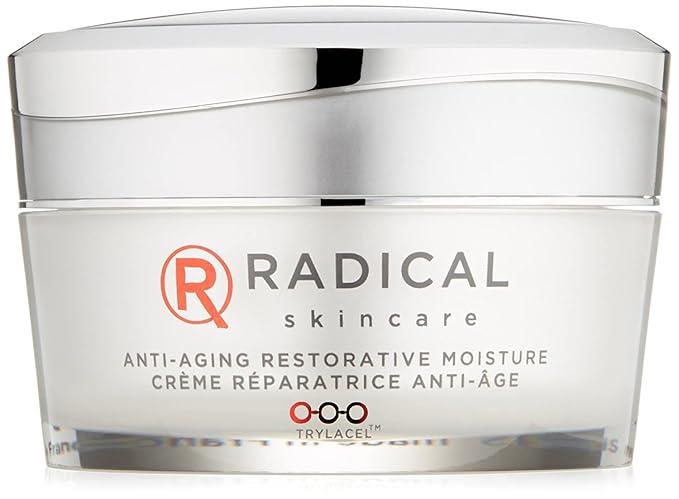 Radical Skincare Anti Aging Restorative Moisturizer - w/Jojoba, Vitamin E, & Aloe | Hydrating | Antioxidant Rich, Non-Drying, Gentle | For All Skin Types | Paraben & Cruelty Free (1.7 Oz, 2 Pack)