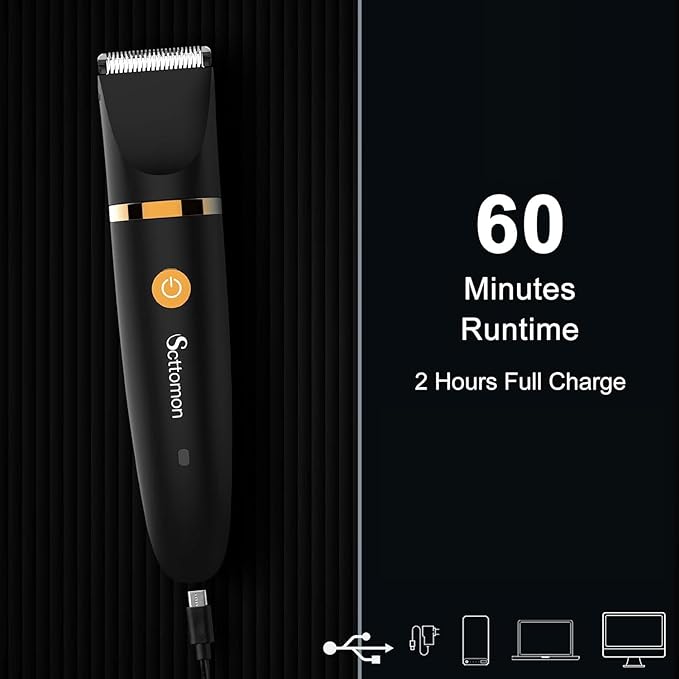 Scttomon Electric Groin Hair Trim Ball Trimmer for Men Body Shaver Below-The-Waist Groomer Nose Hair Trimmer Waterproof Cordless 3 in 1