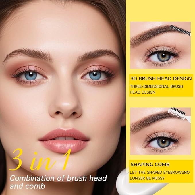 RAVE LADY Eyebrow Sculpt Gel，Long-Lasting Brows Stying Clear-Drying & Waterproof Brow Gel Creates Laminated Brows, Comb & Brush Duo Brows