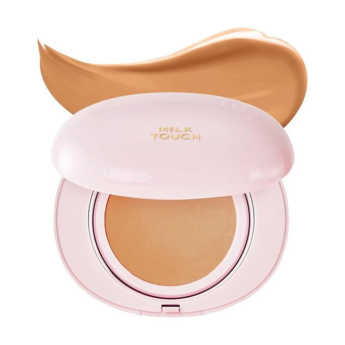 milktouch Cushion Foundation, 24H Flawless Skin, Radiant Shine, No Oxidation, Long-Lasting, Non-Creasing, 60% Hydrating Skincare Infused Korean, Stocking Stuffers, Christmas Gifts (29C Walnut)