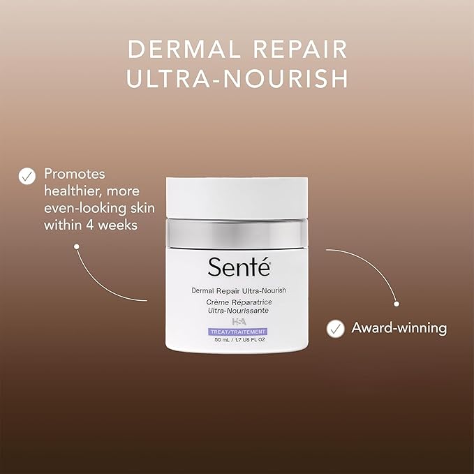 Senté Dermal Repair Ultra-Nourish | Rosacea Treatment for Dry, Sensitive Skin | Repairs, Replenishes & Reduces Skin Redness | 1.7 Fl Oz