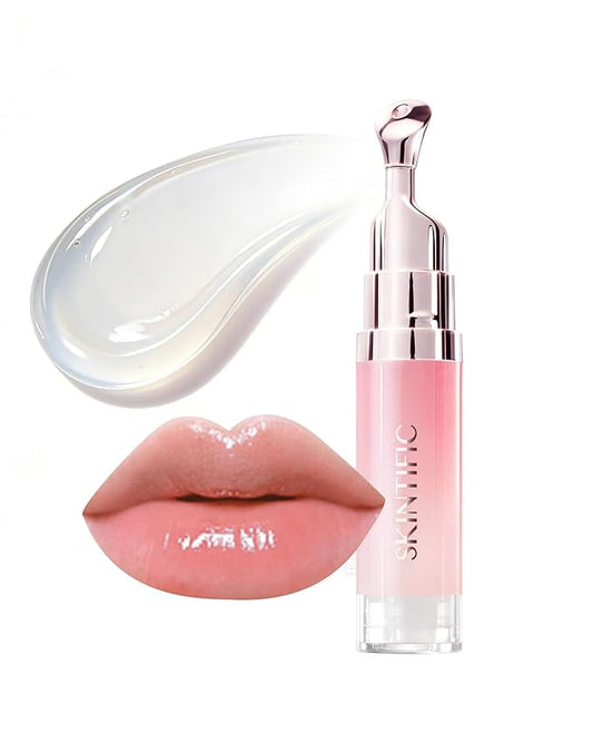 Hydrating Brightening Lip Serum, Smooth Tinted Lip Stain, Plumping Lip Gloss with Polypeptide Squalane, Moisturizing Balms, Brighten Dark Lips, Korean Beauty Makeup (00 Clear)