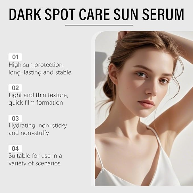 Vita C Dark Spot Care & SunSerum - SPF 50+ PA++++,with Green Tangerine Extract, Lightweight Moisturizing, Improves Dullness, 30ml
