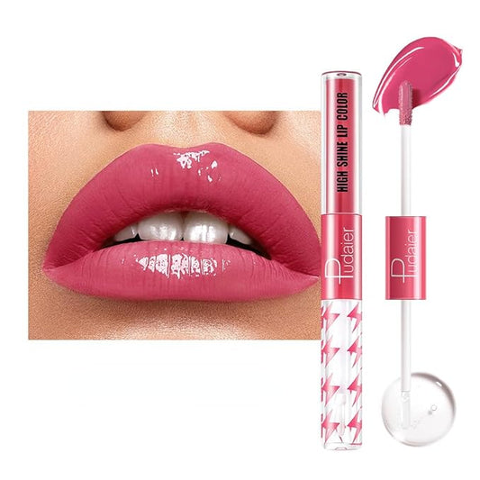 Generic Y-HaLi Double Headed Lip Gloss Moisturizing Lip Oil - Does Not Fade, Honey Lip Gloss and Red Lips - Long-lasting Formula (#07)