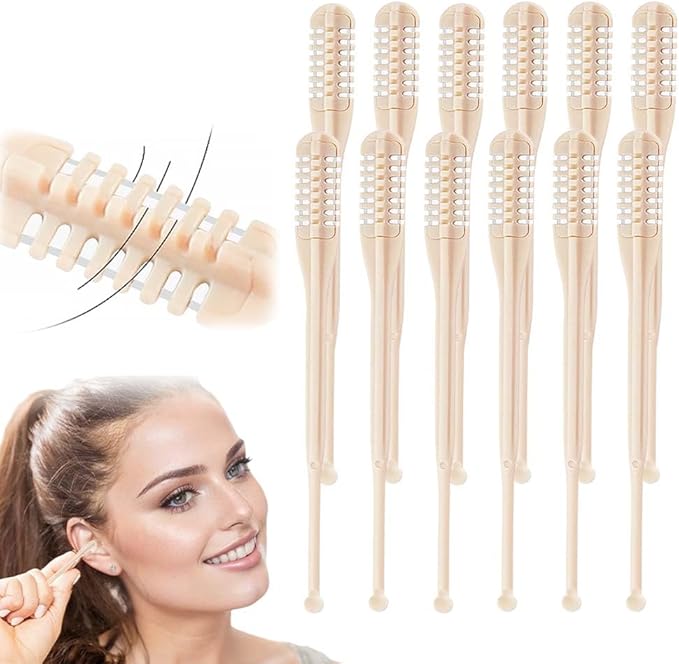 BNGXR 2-in-1 Nasal Hair Cutter, 2026 Upgraded Double Sided Nose Hair Knife, Portable Manual 360° Rotating Nose Hair Trimmer with for Women Men, Beige (12)