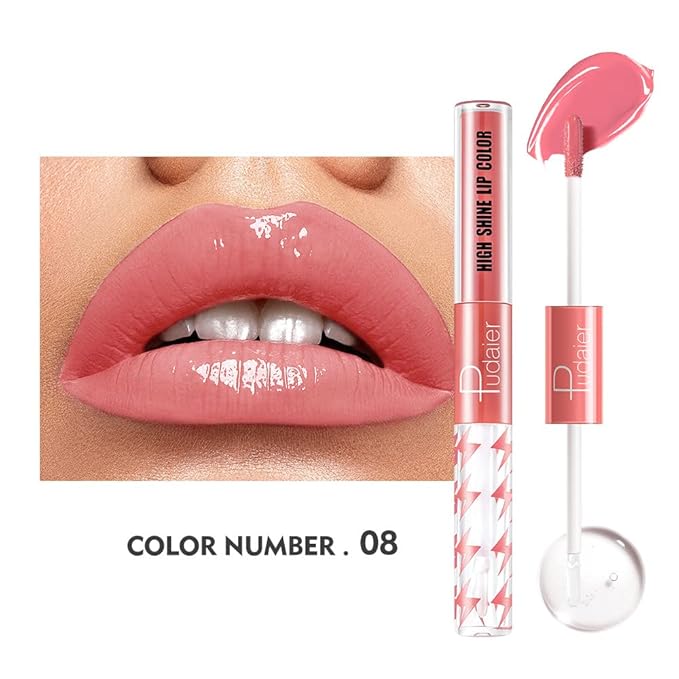 Generic Y-HaLi Double Headed Lip Gloss Moisturizing Lip Oil - Does Not Fade, Honey Lip Gloss and Red Lips - Long-lasting Formula (#01-#08)