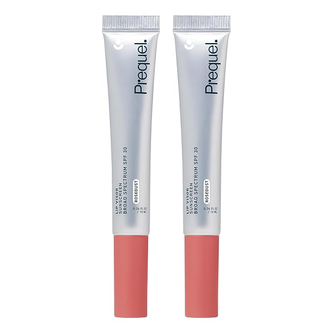 Prequel Skin Lip Visor, Tinted Lip Balm with SPF 30 PA+++. Rosedust, Mint Flavor, Rosy Nude Shade with Non-Sticky Finish – Moisturizing Semi Gloss Balm Sunscreen for Daily Use - 2 Pack