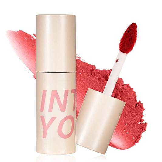 INTO YOU Matte Lipstick, Super Stay Lip Mud for Women, Lip Stain Long Lasting Waterproof, Lip Color Soft Lightweight, Smooth Lip Clay Mousse, Dual-Use For Lips And Cheek, Pink Lipstick (C2)