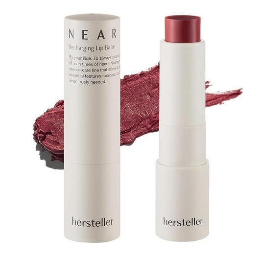 hersteller Nearby Recharging Lip Balm Vegan Butter Complex Intensive Moisturizing Treatment for Dry Lips and Cheek Natural Healthy (Mauve)