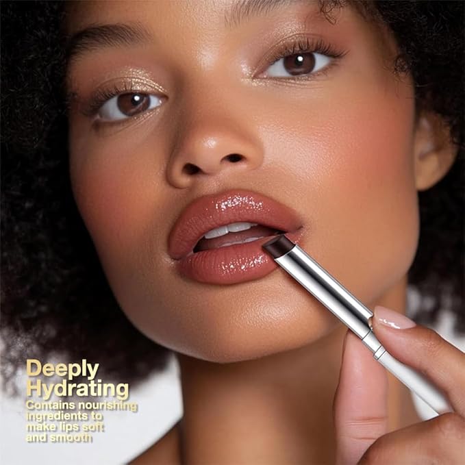 Dark Brown Honey Lipstick Tinted Butter Lip Balm for Women, Natural Sheer Moisturizing Nourishing Hydrating Brown Honey Shine Lipstick Tinted Lip Stain Gloss with a Hint of Natural Cherry Vegan