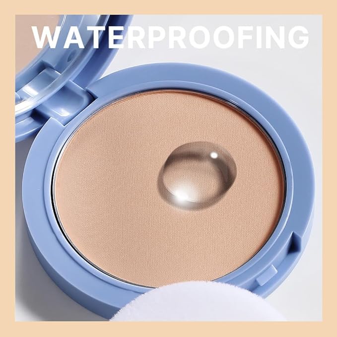 FeiCuiYun Oil Control Matte Perfection Face Powder Compact For Women, Matte Smooth Flawless Setting Powder Makeup, Polvo Compacto De Maquillaje, Waterproof Long Lasting, 0.35Oz, (140 Golden Beige, 1)