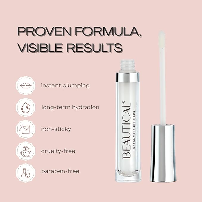 Instant Lip Plumper, Hydrating Lip Serum with Hyaluronic Acid, Guarana & Horse Chestnut Extract, Non-Sticky Moisturizing Lip Plumping Glossm, Anti-Aging Lip Care, 5ml