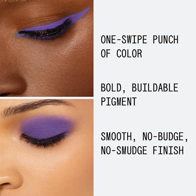 about-face Matte Fluid Eye Paint Morning Glory – High-Pigment Liquid Eyeshadow, Long-Lasting, No-Budge Matte Finish, Vegan & Cruelty-Free (Indigo Purple)