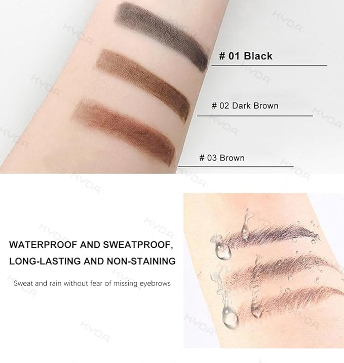Ownest 6 Pcs Dark Brown Eyebrow Pencil Set, Wooden Eyebrow Pen for Women, Waterproof Long Lasting Brow and Eyeliner Pencil With Brush, Beginner Makeup Brow Pencil, Natural Eyes Brow Makeup Pen