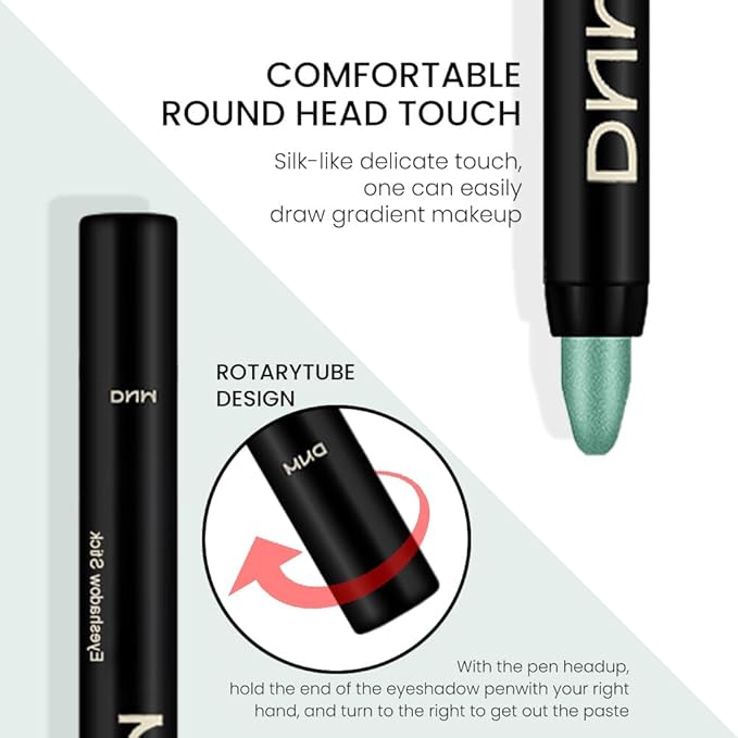 Kaely 2Pcs Cream Eyeshadow Sticks Set for Eyes Waterproof,Green Shimmer Eye shadow Stick Pencil Pen Bulk sombras en crema para ojos 34+34