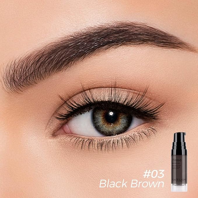 SACE LADY 3D Eyebrow Gel Long Lasting 24H Waterproof Smudge-proof Brow Cream Makeup Kit (03 BLACK BROWN, 0.2Fl Oz)