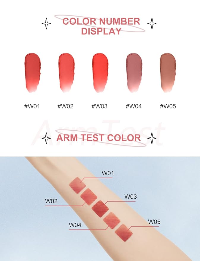 INTO YOU Matte Lipstick, Super Stay, Long Lasting Waterproof, Soft Lightweight Smooth Lip Clay Mousse, Dual-Use For Lips And Cheek, Red (W1)