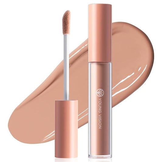 YOUNG VISION Light Brown Color Correcting Concealer Corrector, Long Lasting Brightening Full Coverage Weightless All-Day Liquid Concealer, Natural Coverage, Ideal for Fair to Light Skin