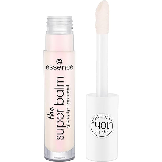 essence | The Super Balm Glossy Lip Treatment | 10 Hour Hydrating Lip Balm for Glossy Finish with Shea Butter & Vitamin E | Vegan & Cruelty Free