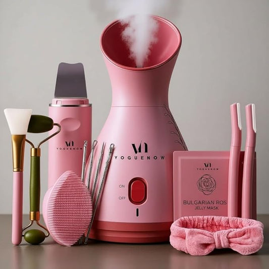 Facial Steamer Spa Kit with Complimentary 17 Tools | Valentines Gift | Face Steamer with Towel Warmer & Humidifier Mode| Self Care Gifts, Spa Gifts - Valentine Gifts for Women - Galentines Day Gifts