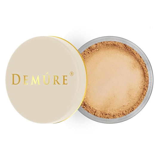 Demure Mineral Make Up, Medium Dark Warm Mineral Foundation Makeup, Concealer Makeup, Natural Makeup Made with Pure Crushed Minerals, Loose Face Powder.