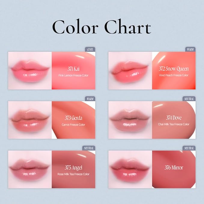 DINTO Frozen Lip Jelly - Icy Cool Plumping Lip Gloss with Metal Tip - High-Shine Non-Sticky Jelly Formula for Fuller, Juicy Lips - Vegan & Cruelty-Free - 0.34 fl oz - Shade 375 Angel