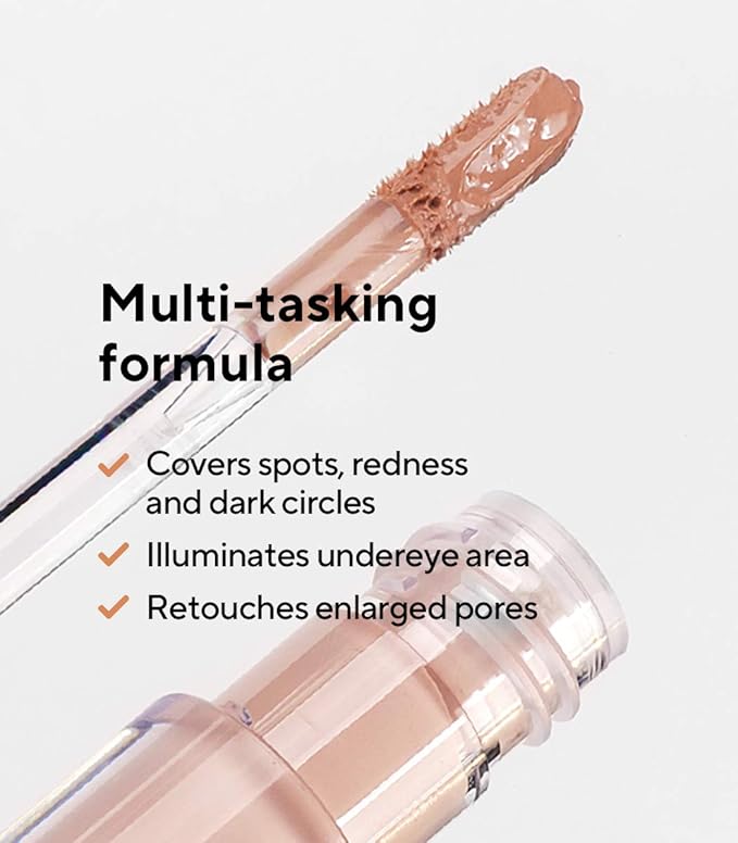 MÁDARA Organic Skincare | Luminous Perfecting Concealer 15 VANILLA – 4ml, Dewy finish, With hyaluronic acid, Natural concealer for dark circles and blemishes, Vegan, COSMOS natural certified.