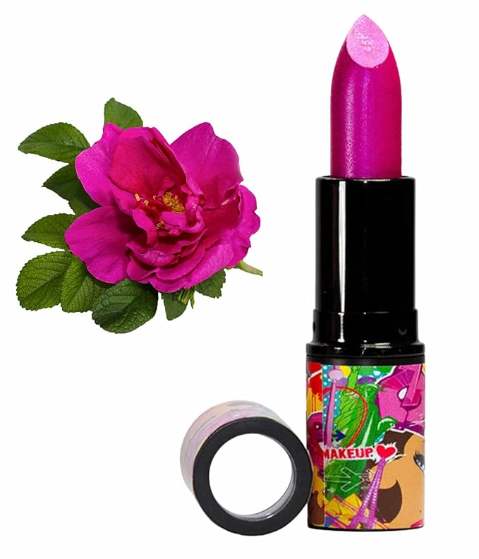 Flaming Fuchsia Hot Pink Lipstick – Creamy Satin Finish, Full-Coverage Color, Long-Lasting & Hydrating, Cruelty-Free | 0.14 oz