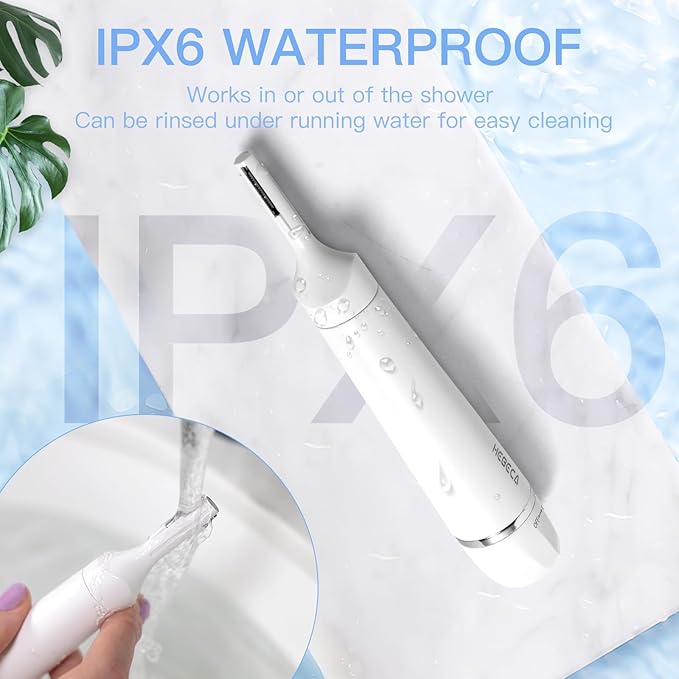 HEBECA Nose Hair Trimmer for Women and Men, 3-in-1 Electric Facial Hair Removal Rechargeable Portble Waterproof Face Shaver Razor for Nose Ear Eyebrow Peach-Fuzz Lips Chin FT3001
