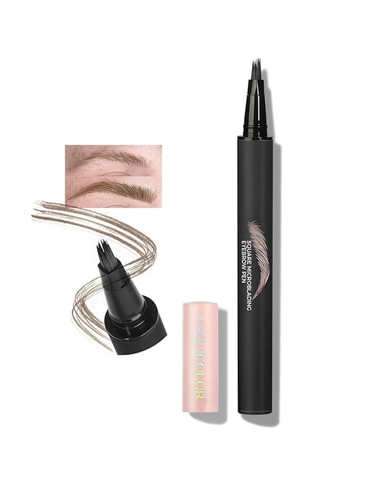 Anglicolor Microblading Eyebrow Pen Easy To Use,Eyebrow Pen Natural,Eyebrow Brush PenTo Hair-Like Strokes, Long-Lasting,Quick Drying,Outlining Filling Eyebrow Makeup 02 MOCHA