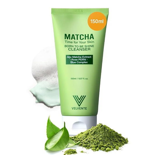 Matcha Gentle Cleanser Pore Refining, Rose PDRN Foam Wash for Redness Relief, Acne-Prone Skin Daily Cleanser, Green Tea Low-pH Soothing Face Wash, Sensitive Skin Friendly, Korean Skin Care