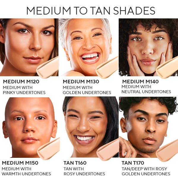 MIRABELLA - Invincible for All HD Liquid Foundation, Moisturizing Face Products for All Skin Types, Full-Coverage Lightweight Foundation Makeup, Moisturizing & Hydrating Beauty Care, Tan T160