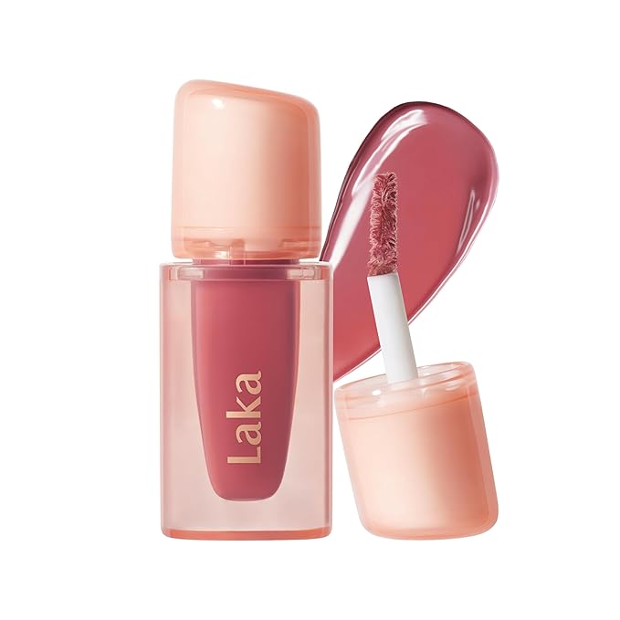 Laka Jelling Nude Gloss Mini, 1.9g/0.07oz, Sheer Hydrating Lip Oil with No Stain, Non-Sticky, Nourishing Gloss for a Fresh, Glowy Look, Vegan, Clean Beauty Makeup, K-Beauty (#315 Betterring)