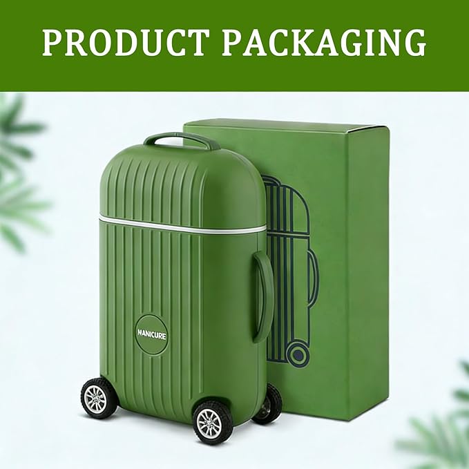 Nail Clippers, Men Women Personal Manicure Kit, Finger and Toe Nail Clippers Kit, Professional Manicure Pedicure Kit With Travel Case, Rollable Wheels, Nail Clippers Set Present for Men Women