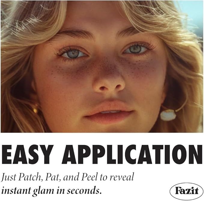 Fazit Makeup Patches - Faux Freckles - Glow Up Make-Up Patches - Cute Glitter Makeup Accessories For Women - Cosmetic Glitter For Face