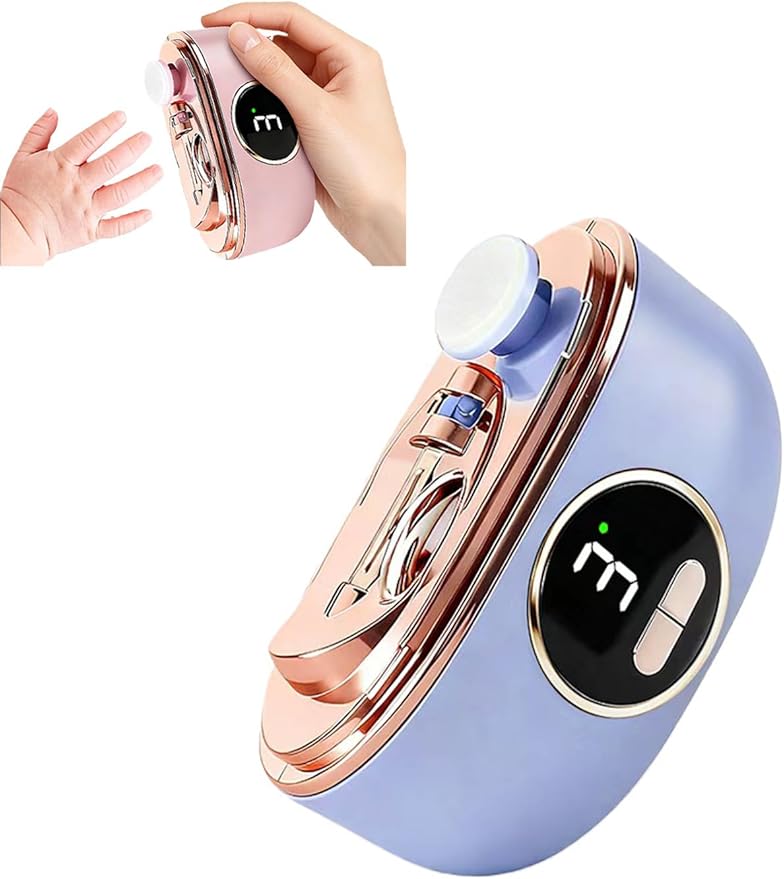 This New 2026 Electric Nail Clipper Features a Dual-Blade Design, a Large Display Screen, and Three Adjustable Speed Settings Suitable for Infants, Women, Men, Seniors, and Nails of All thicknesses
