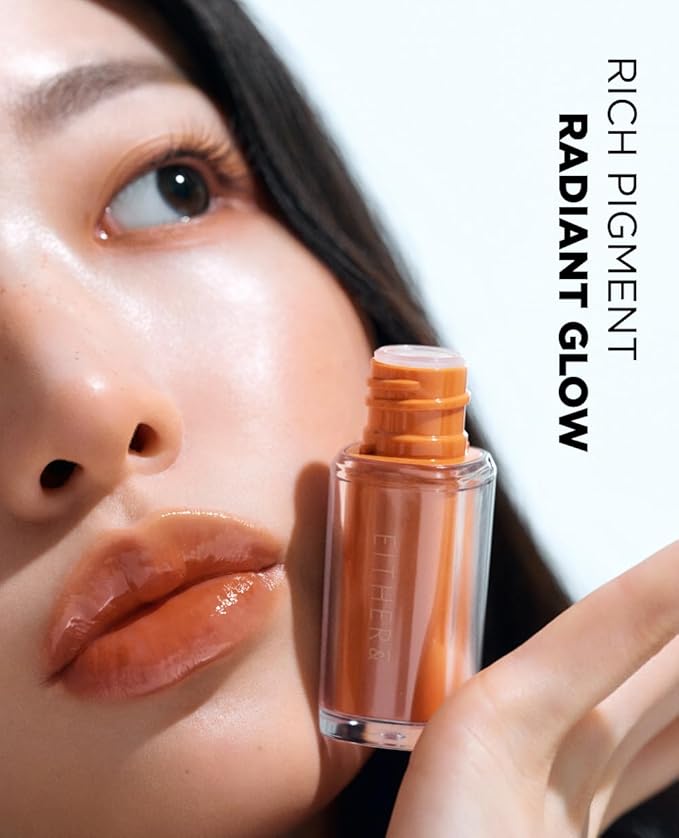 EITHER& Dewy Syrup Tint 05 – Either Way | Vibrant & Fresh Color Lip Tint, All-Day Juicy Glow, Smudge-Proof, Hydrating, Long-Lasting, Non-Sticky Formula (4.3g)