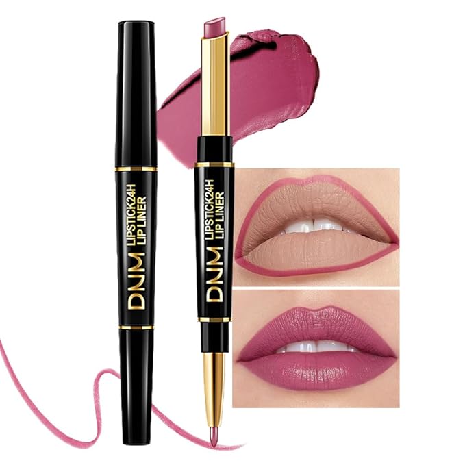 evpct 1Pcs Burgundy Red Matte Lip Liner and Lipstick for Women, Rose Magic Lipstick Lip Stain 24 Hours Original Lip Liner Makeup Stain Long Lasting Waterproof Smudge Proof labial Lip Pencil 36#