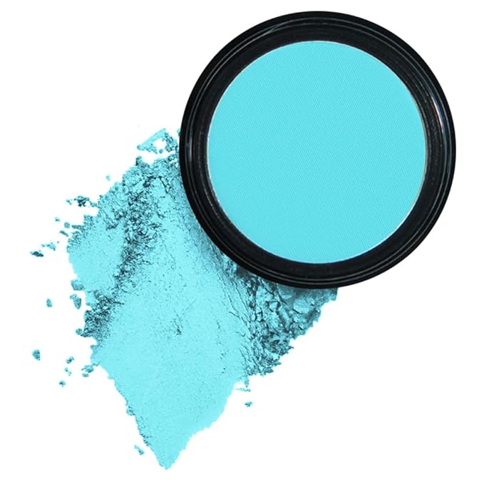 Mysense Matte Light Blue Single Eyeshadow Palette, Pressed Powder Eye Shadow, Turquoise Blue Shade for Halloween Corpse Bride Sally Makeup, High Pigment Long Lasting Vegan & Cruelty Free, 209# Snap