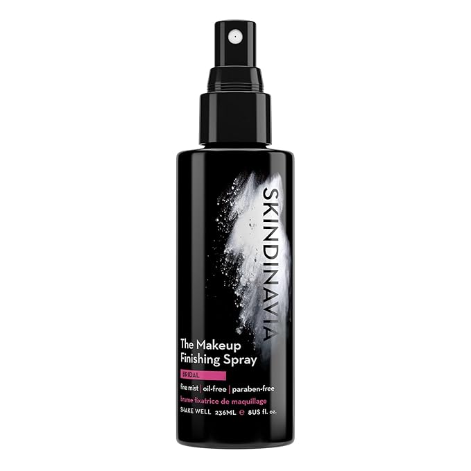 Skindinavia The Makeup Finishing Spray, Bridal Makeup Setting Spray, All-Day Wear, Long-Lasting Up to 16+ Hours, Heat-Resistant & Waterproof, Wedding Day, Bridal Shower Gift, 8.0 Oz