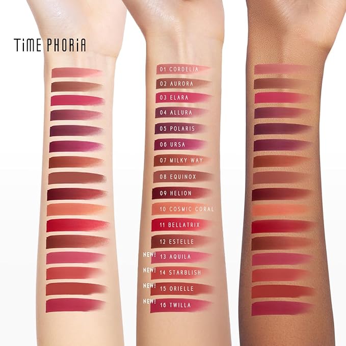NEBULA VELVET LIP CREAM-Long Lasting Lip Stain, Waterproof and Transferproof Lip Tint, Matte Finish, Smooth Out Lip Lines, Lightweight & High Coverage, Stocking Stuffers (12 ESTELLE)