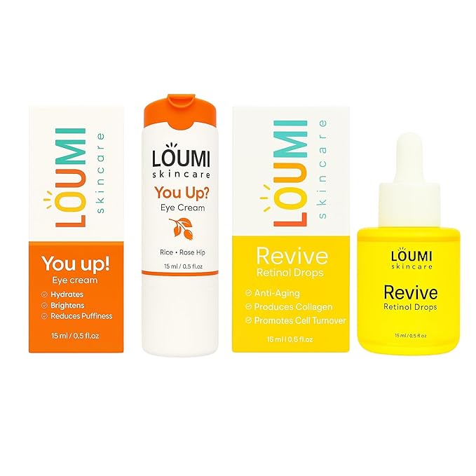 LOUMI Skincare Rested and Revived Bundle - Revive Retinol Drops and You Up? Eye Cream
