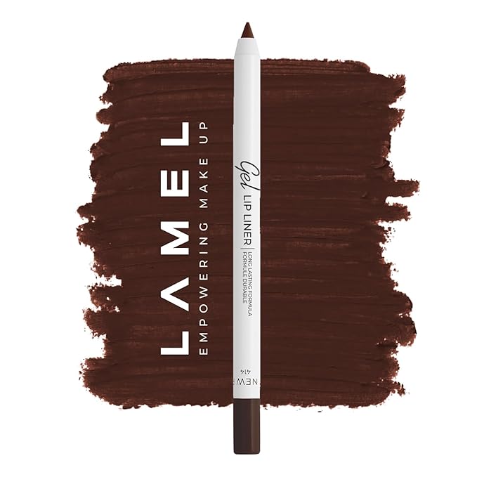 Lamel Waterproof Eyeliner Pencil, Smudge-Proof, Transfer-proof, Long-lasting Colored Eye Liners, Sharpenable, Cruelty-free (414 Intense Brown)