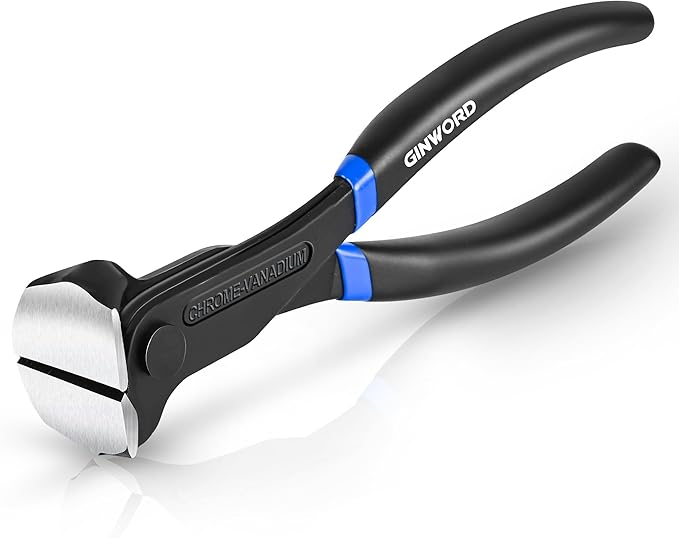 GINWORD 7 Inch Nail Puller, Nail Remover Tool, End Cutting Pliers, Carpenter Tools, Nail Pulling Pliers, End Nippers, Nippers Tool for Pulling Nails and Cutting Wires