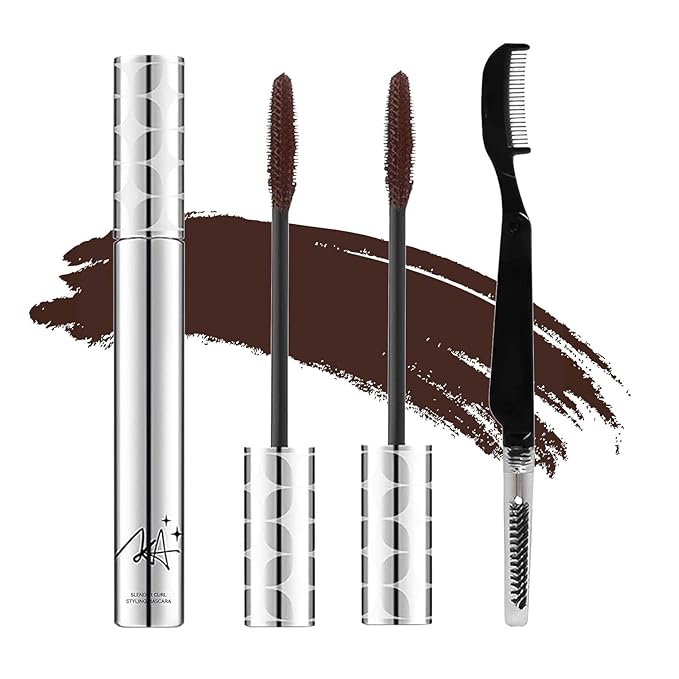2Pack Brown Mascara for Older Women 60 Plus, Prime Waterproof Volume and Length for Hypoallergenic Máscara with Long Lasting, Hypoallergenic, Lightweight for Sensitive Eyes-02